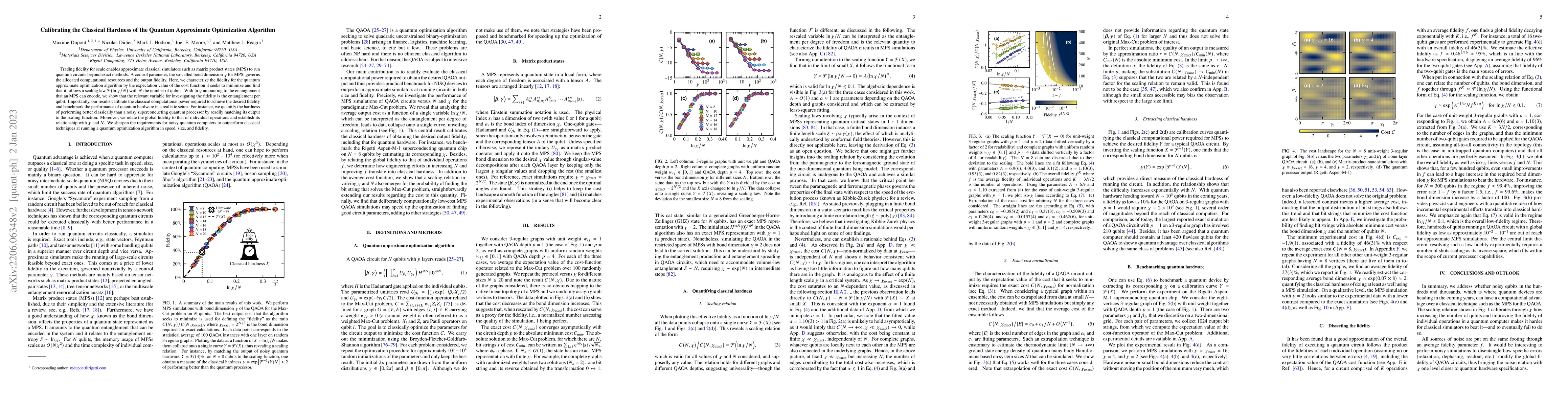 Thumbnail for Calibrating the Classical Hardness of the Quantum Approximate
  Optimization Algorithm