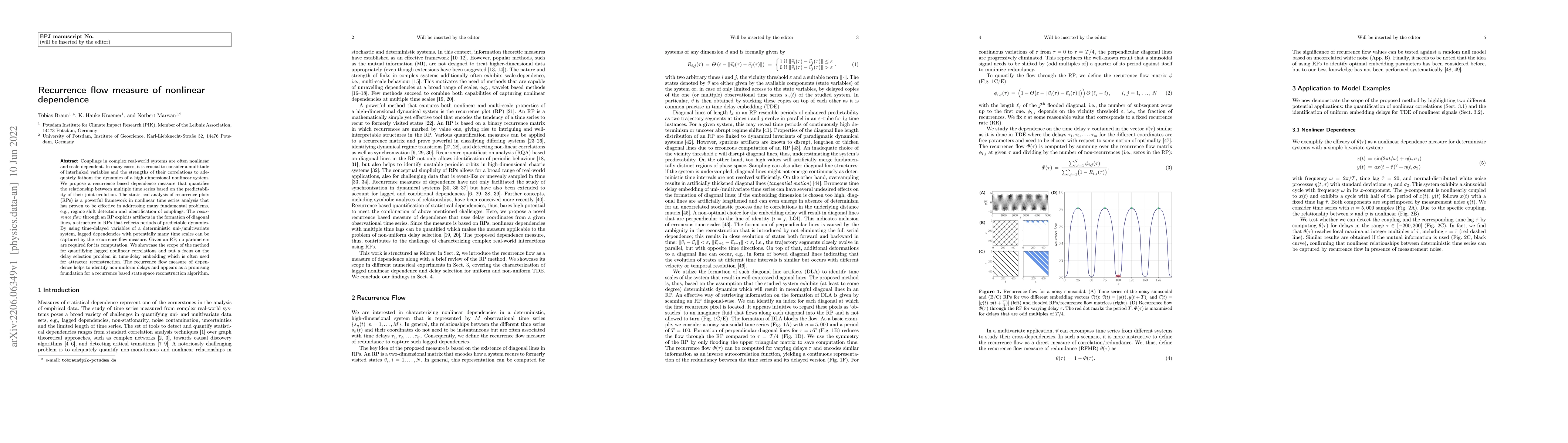 Thumbnail for Recurrence flow measure of nonlinear dependence
