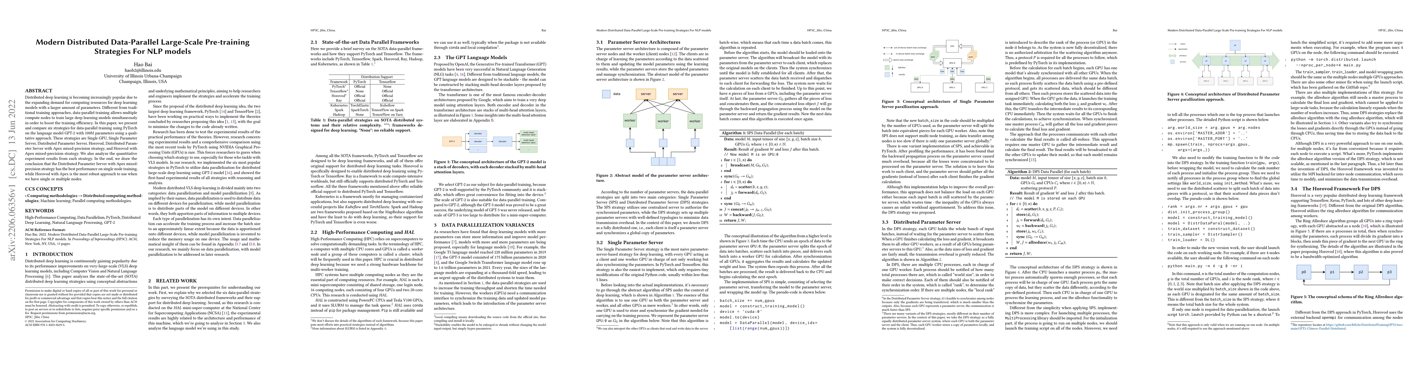 Thumbnail for Modern Distributed Data-Parallel Large-Scale Pre-training Strategies For
  NLP models