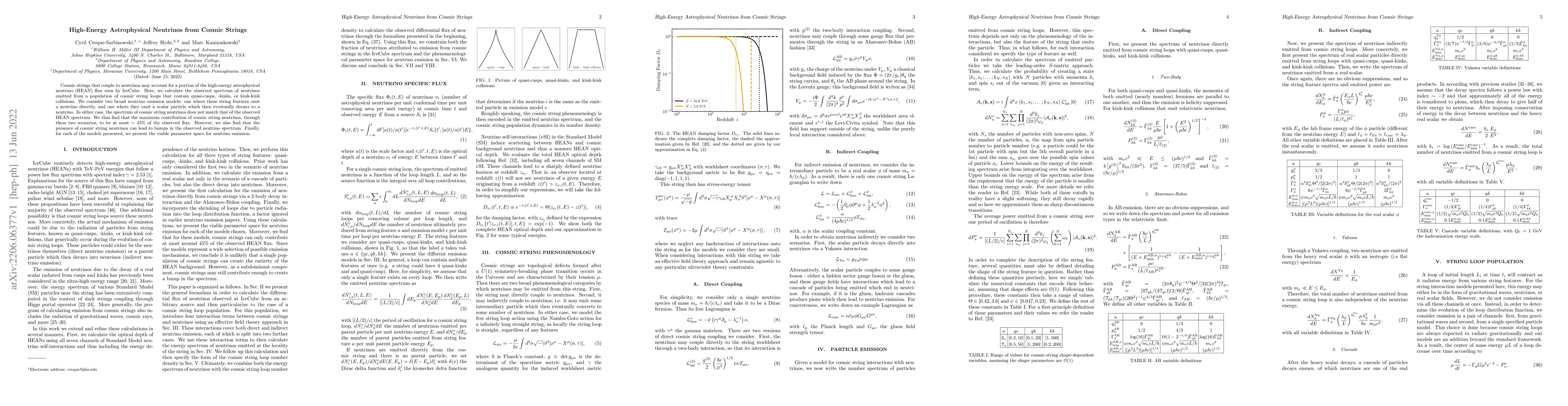 Thumbnail for High-Energy Astrophysical Neutrinos from Cosmic Strings