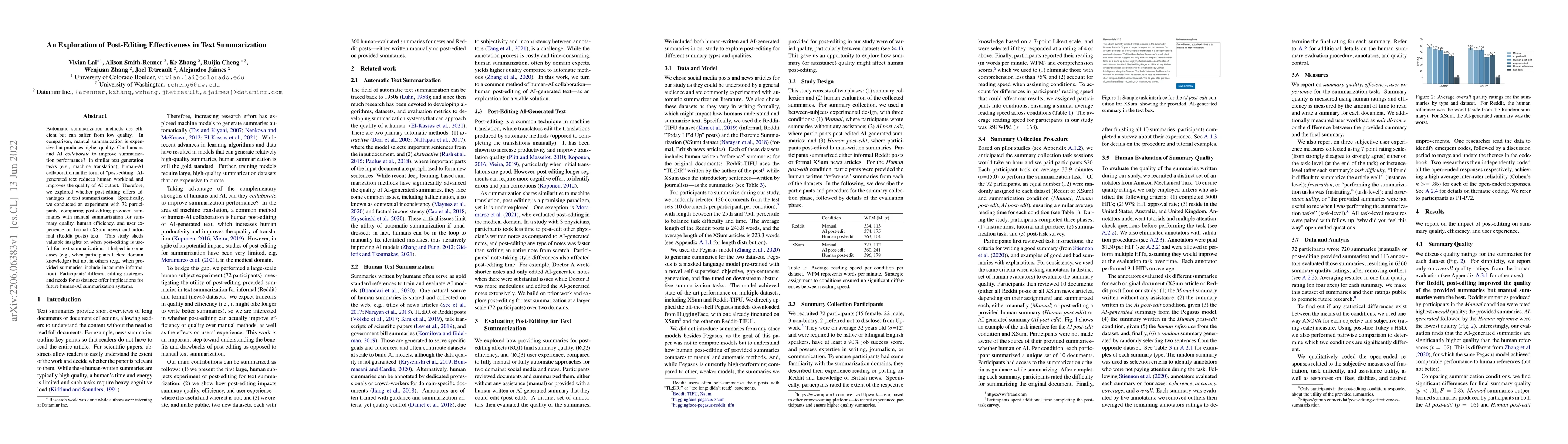 Thumbnail for An Exploration of Post-Editing Effectiveness in Text Summarization