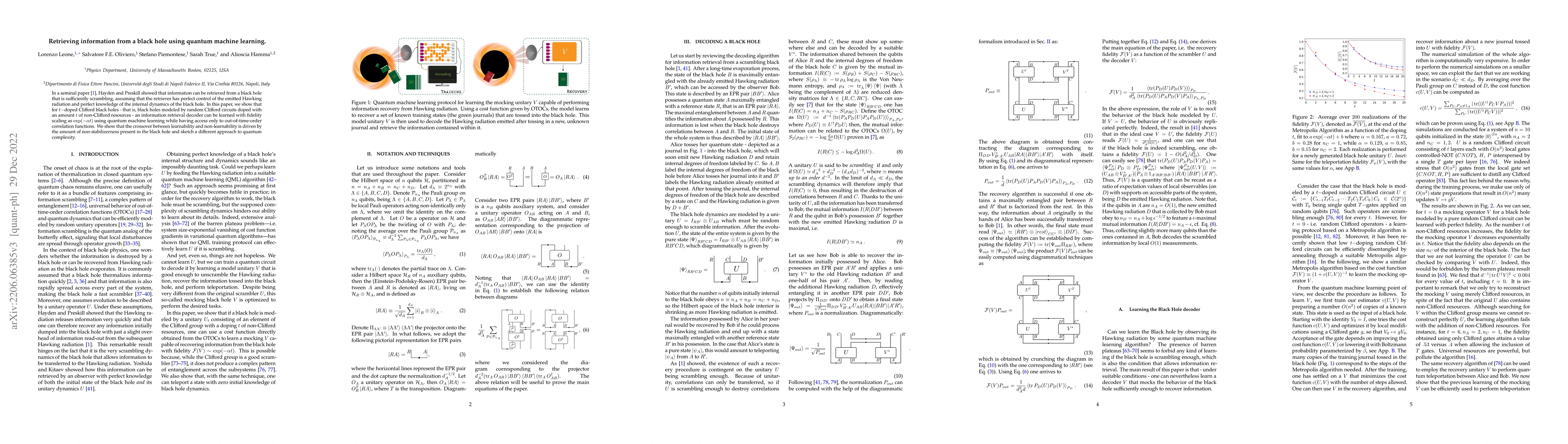 Thumbnail for Retrieving information from a black hole using quantum machine learning