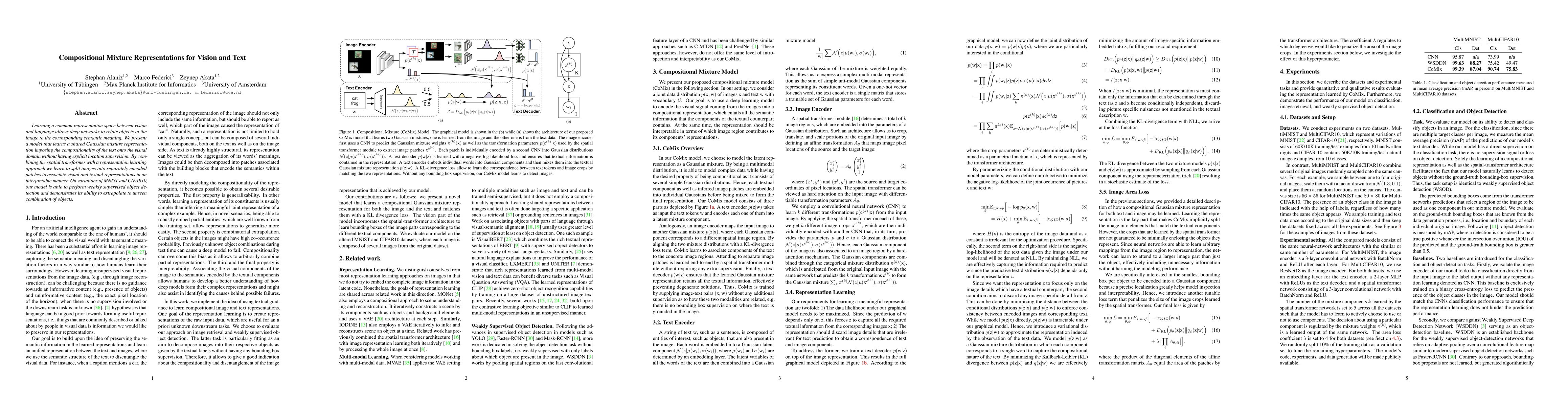 Thumbnail for Compositional Mixture Representations for Vision and Text