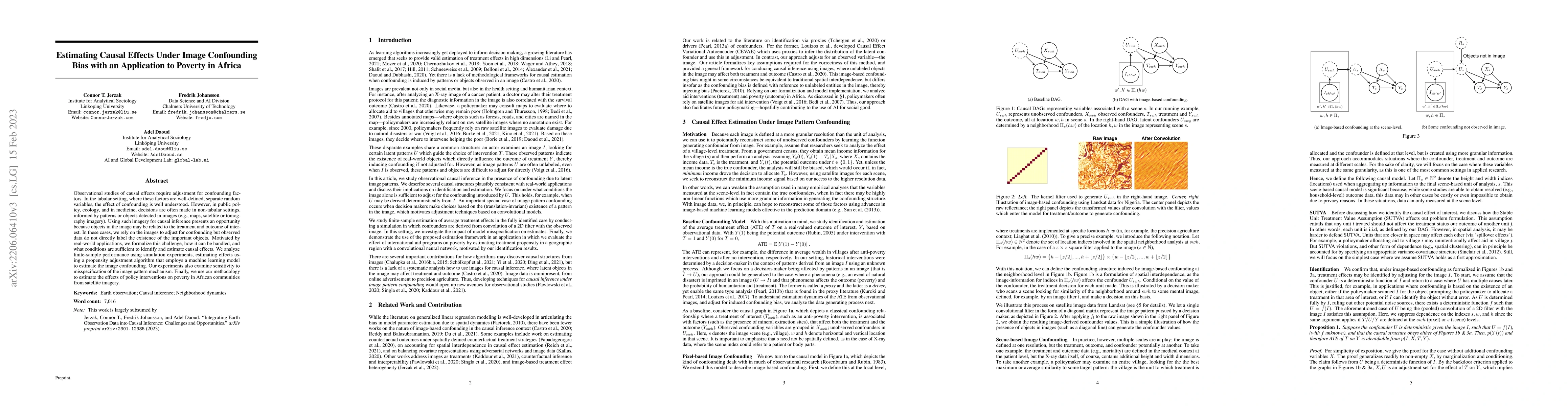 Thumbnail for Estimating Causal Effects Under Image Confounding Bias with an
  Application to Poverty in Africa