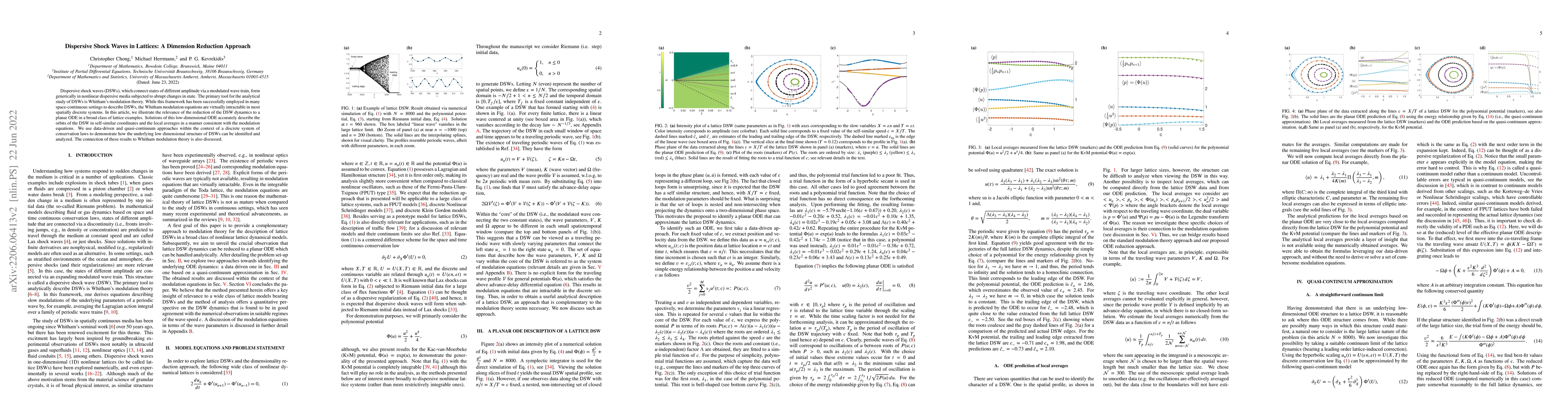 Thumbnail for Dispersive Shock Waves in Lattices: A Dimension Reduction Approach