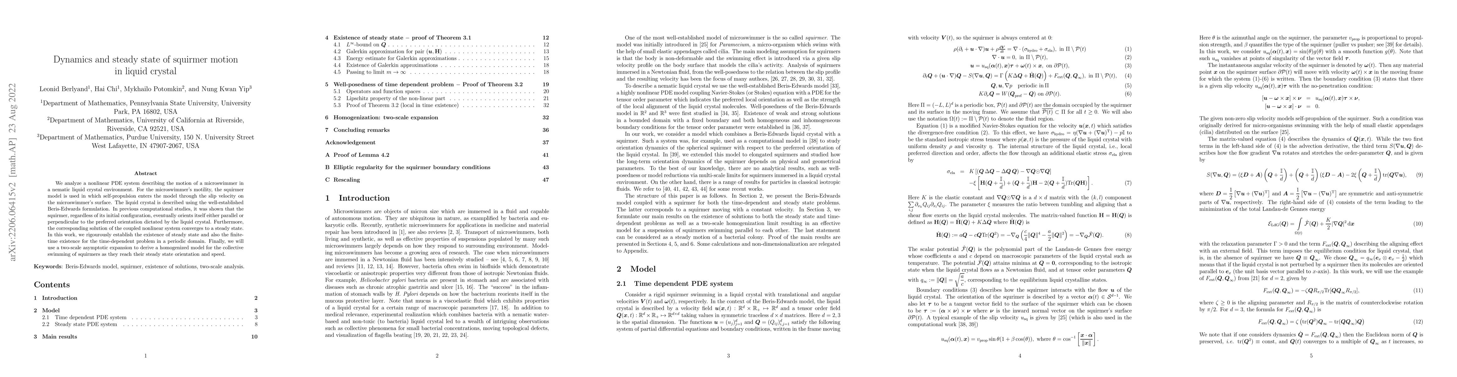 Thumbnail for Dynamics and steady state of squirmer motion in liquid crystal
