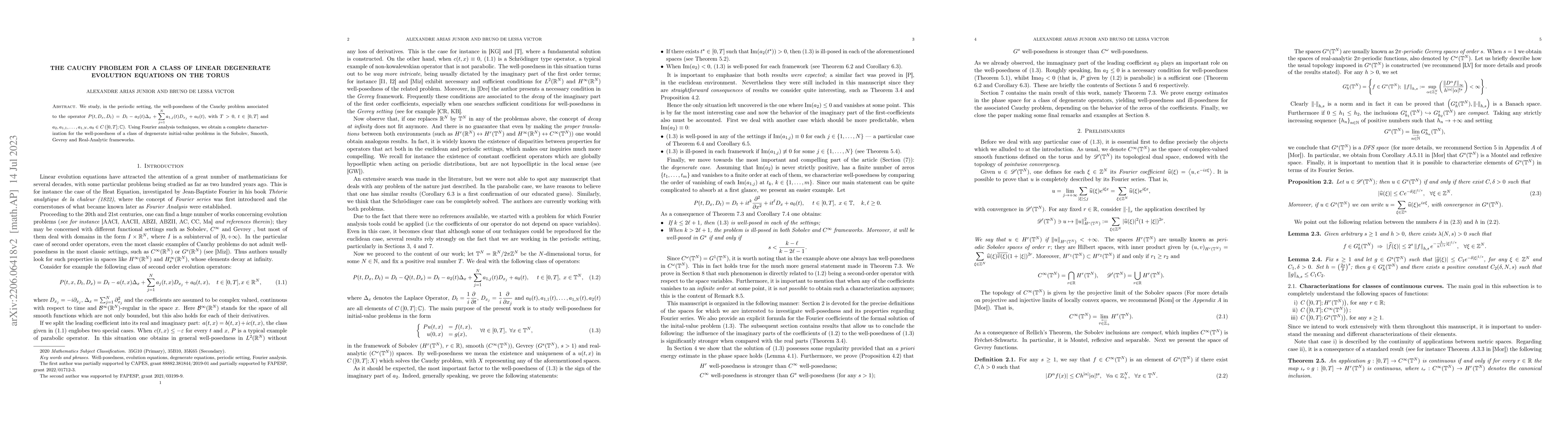 Thumbnail for The Cauchy problem for a class of linear degenerate evolution equation
  on the torus