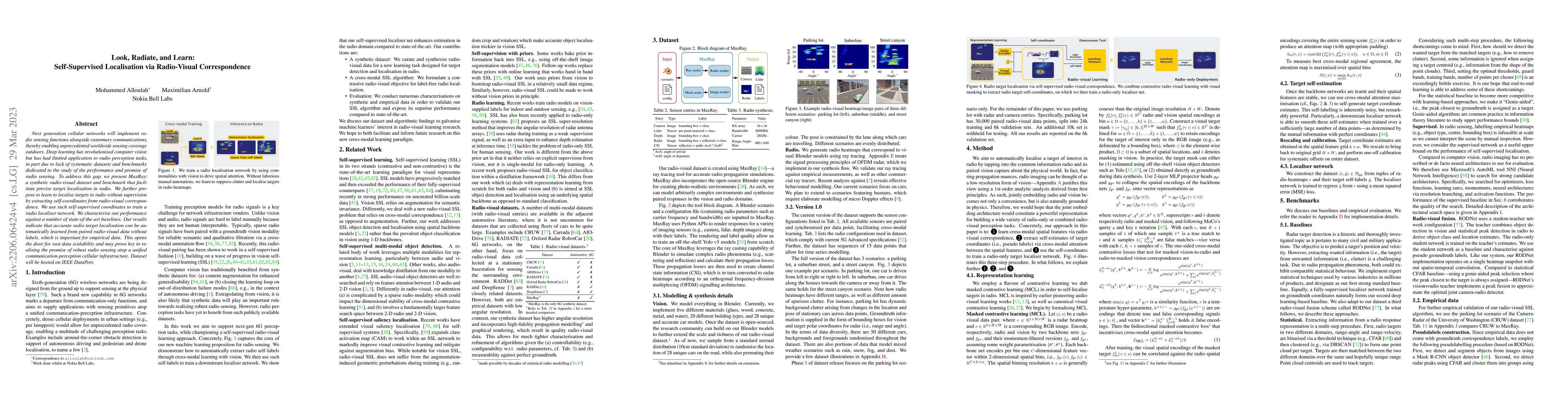 Thumbnail for Look, Radiate, and Learn: Self-Supervised Localisation via Radio-Visual
  Correspondence