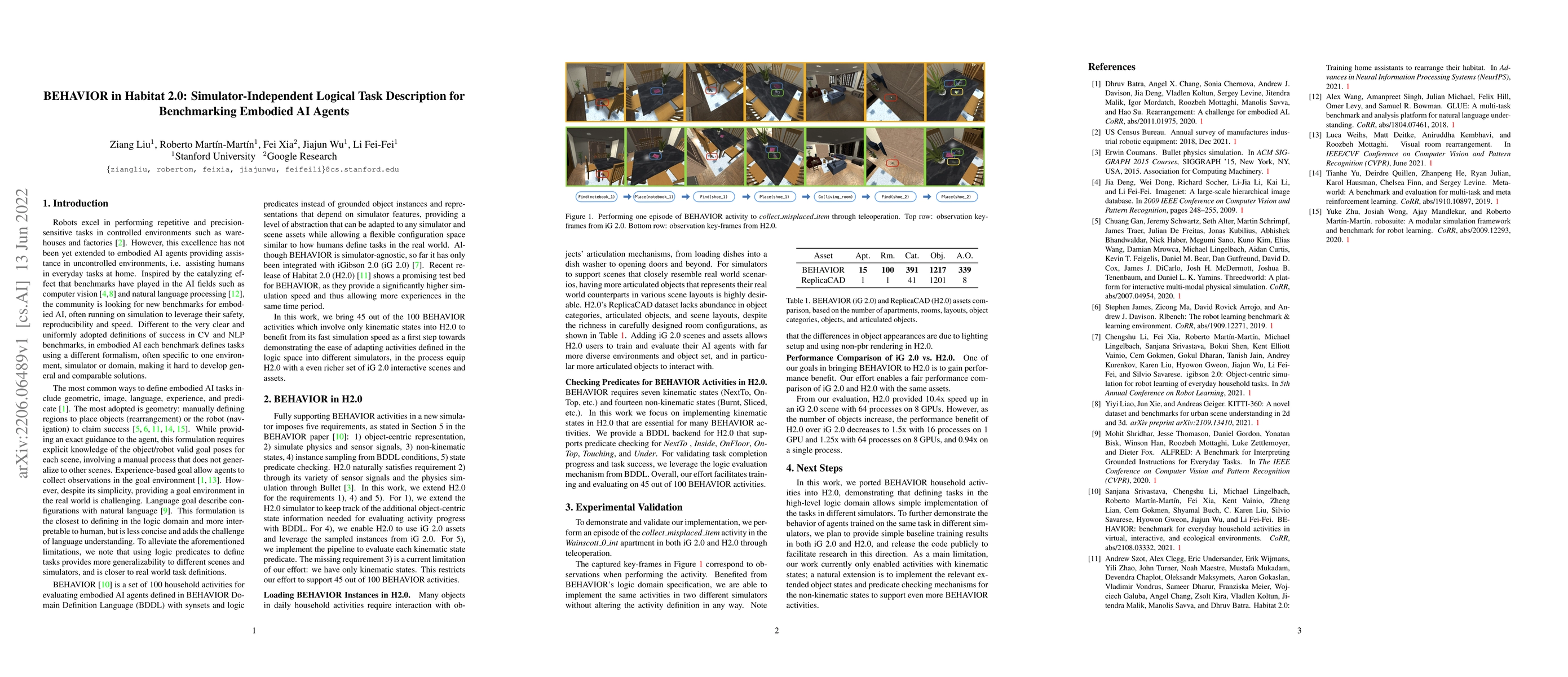 Thumbnail for BEHAVIOR in Habitat 2.0: Simulator-Independent Logical Task Description
  for Benchmarking Embodied AI Agents
