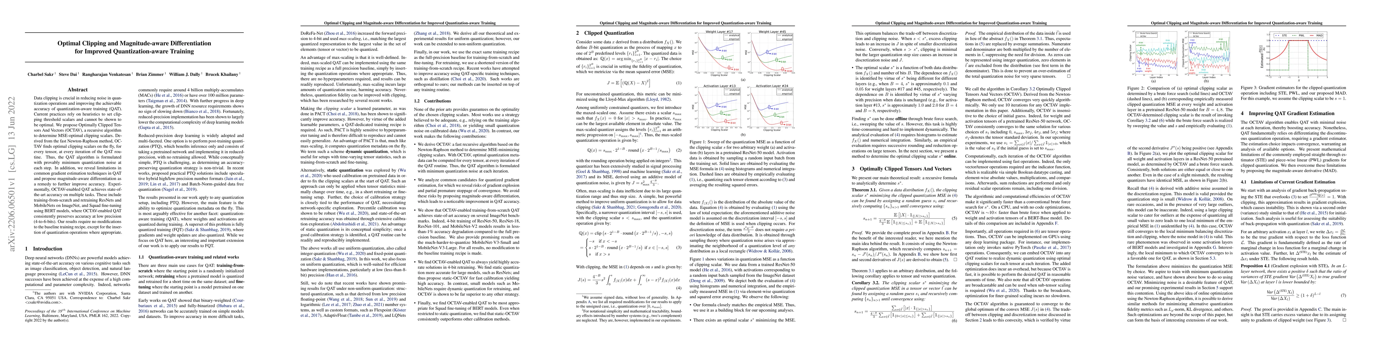 Thumbnail for Optimal Clipping and Magnitude-aware Differentiation for Improved
  Quantization-aware Training