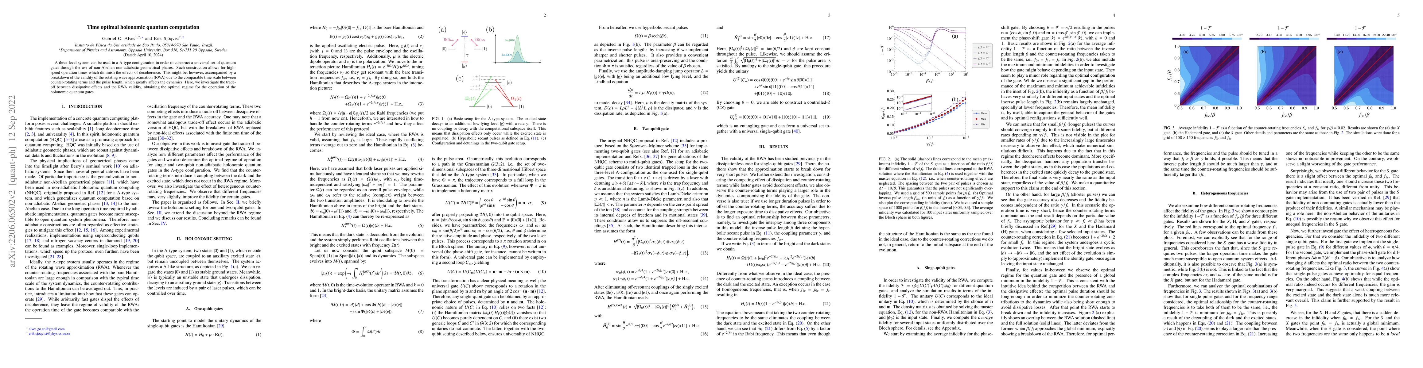Thumbnail for Time optimal holonomic quantum computation
