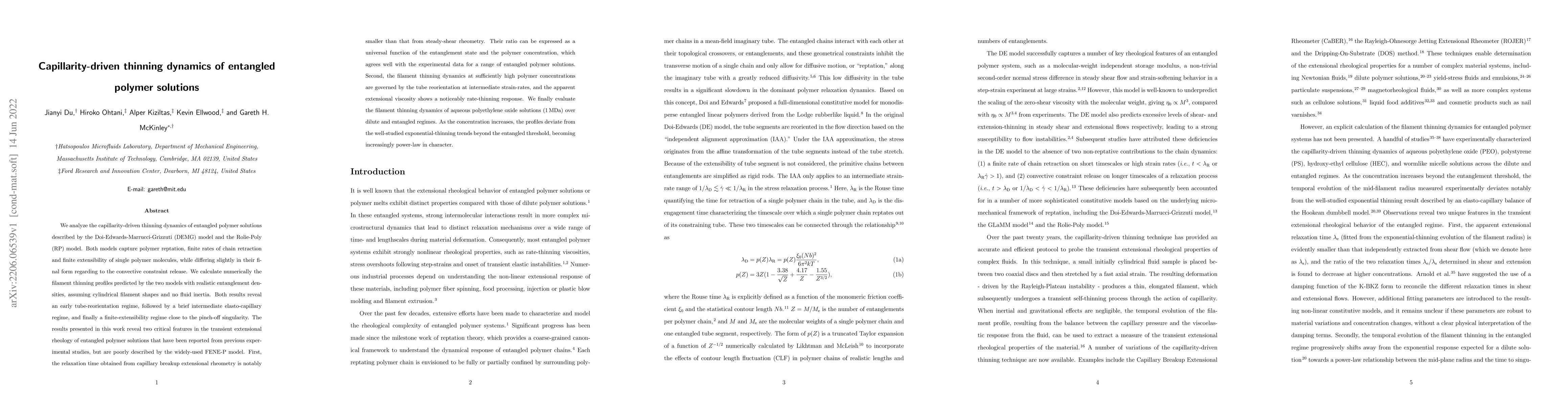 Thumbnail for Capillarity-driven thinning dynamics of entangled polymer solutions