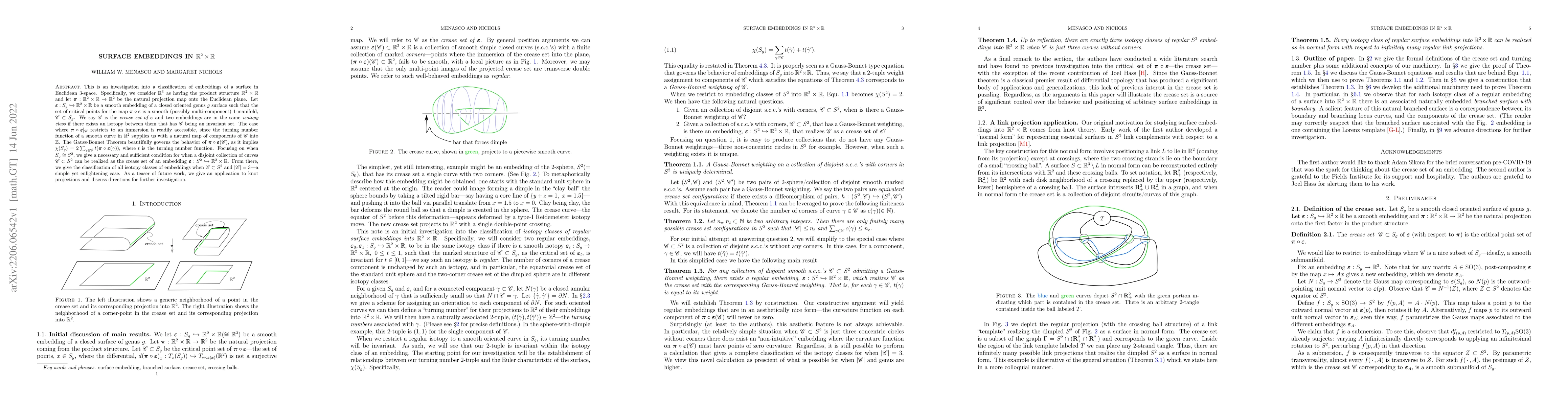 Thumbnail for Surface embeddings in $\mathbb{R}^2\times\mathbb{R}$