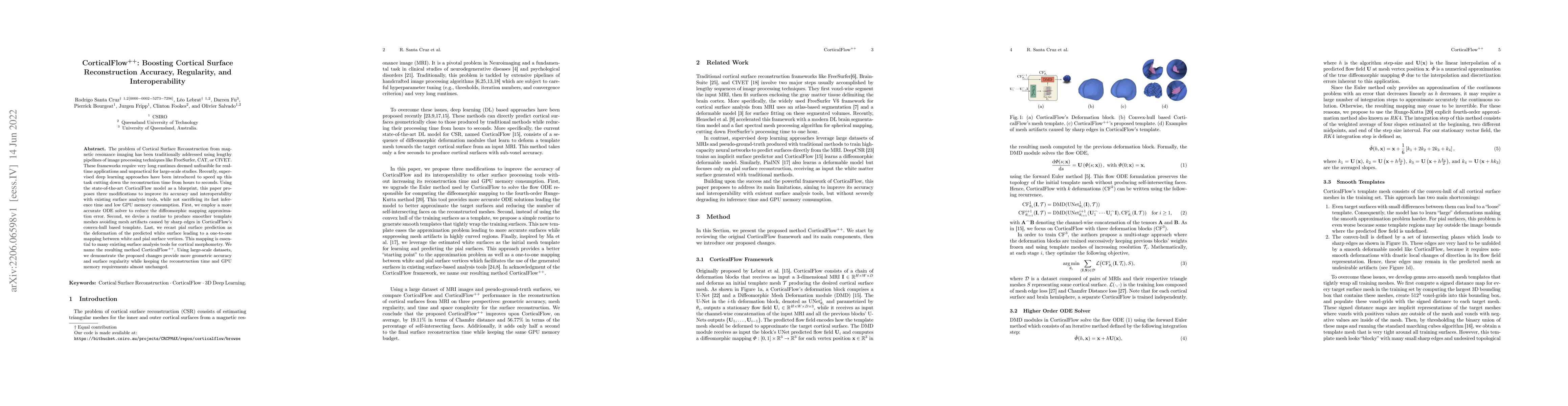 Thumbnail for CorticalFlow$^{++}$: Boosting Cortical Surface Reconstruction Accuracy,
  Regularity, and Interoperability