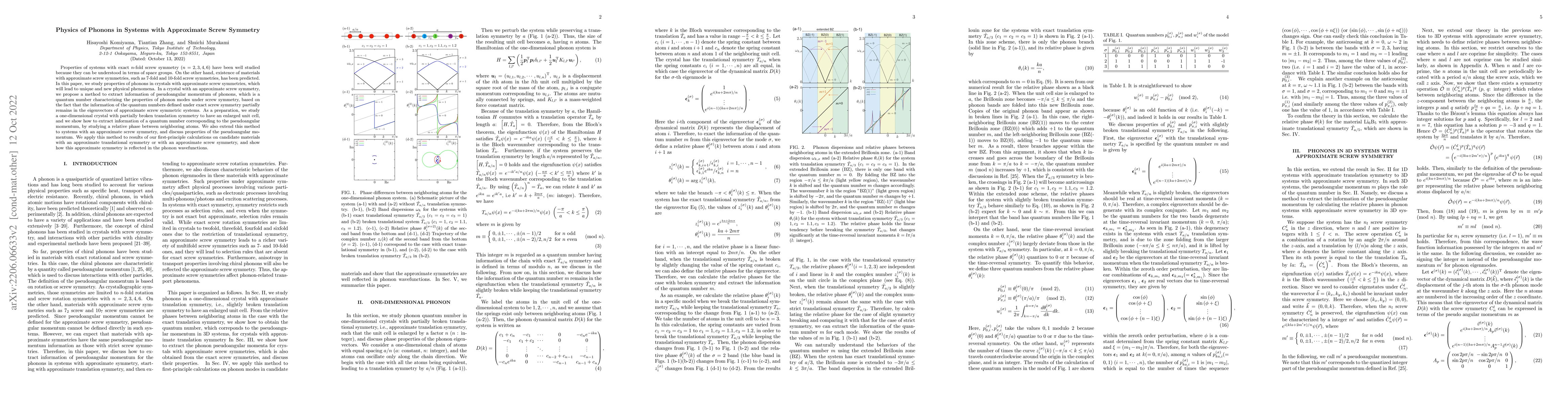 Thumbnail for Physics of Phonons in Systems with Approximate Screw Symmetry