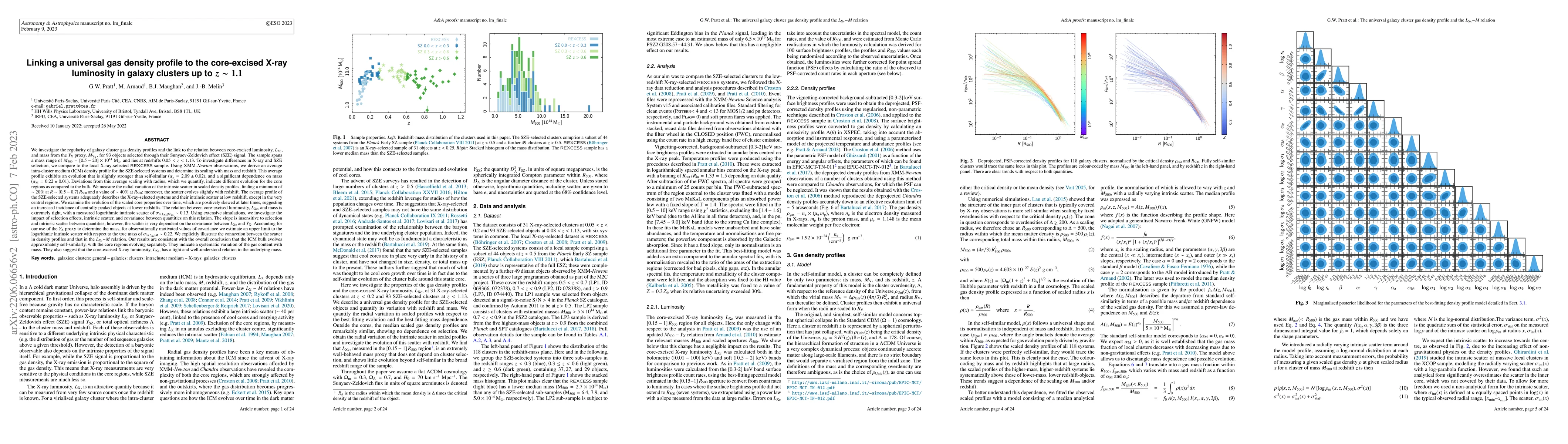 Thumbnail for Linking a universal gas density profile to the core-excised X-ray
  luminosity in galaxy clusters up to z ~ 1.1