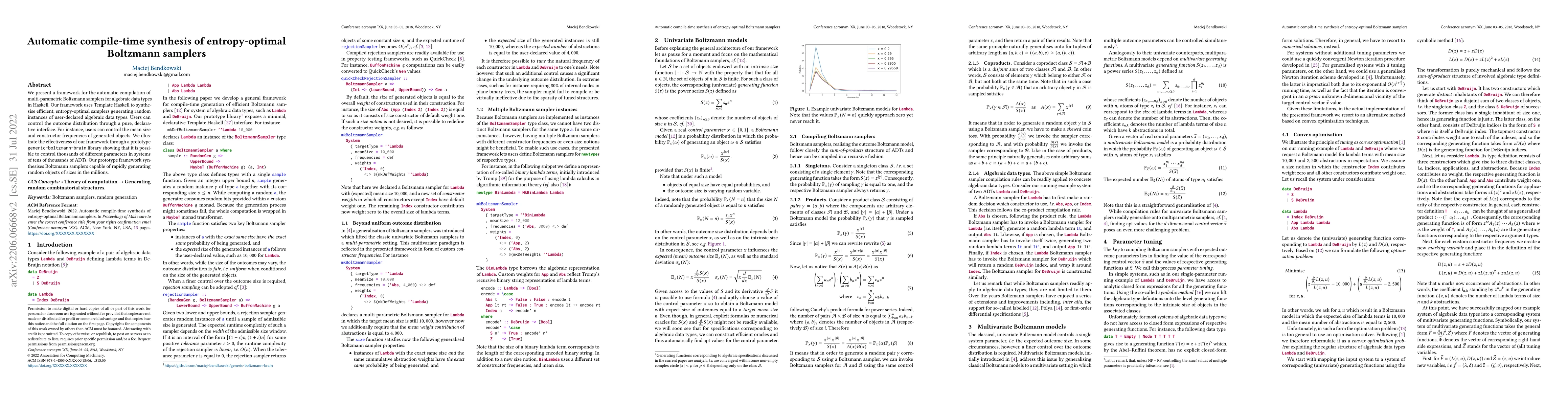 Thumbnail for Automatic compile-time synthesis of entropy-optimal Boltzmann samplers