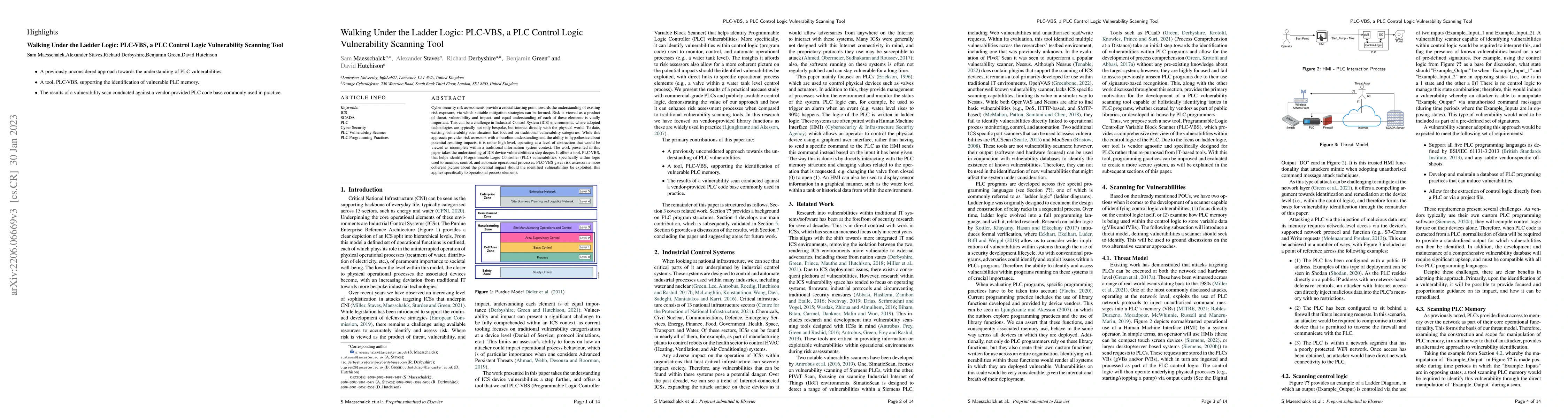 Thumbnail for Walking Under the Ladder Logic: PLC-VBS, a PLC Control Logic
  Vulnerability Discovery Tool