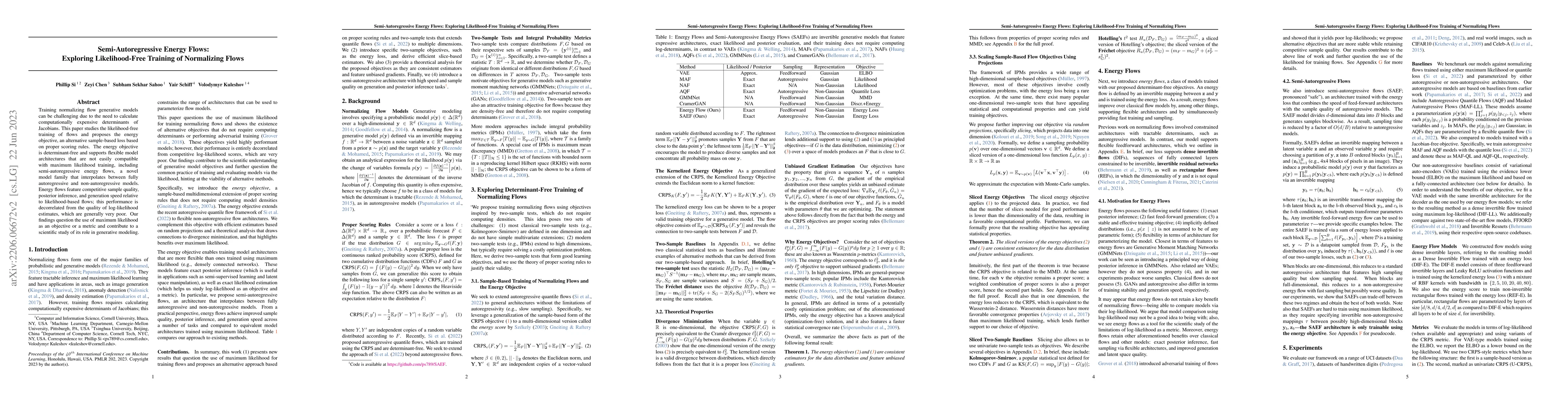 Thumbnail for Semi-Autoregressive Energy Flows: Exploring Likelihood-Free Training of
  Normalizing Flows