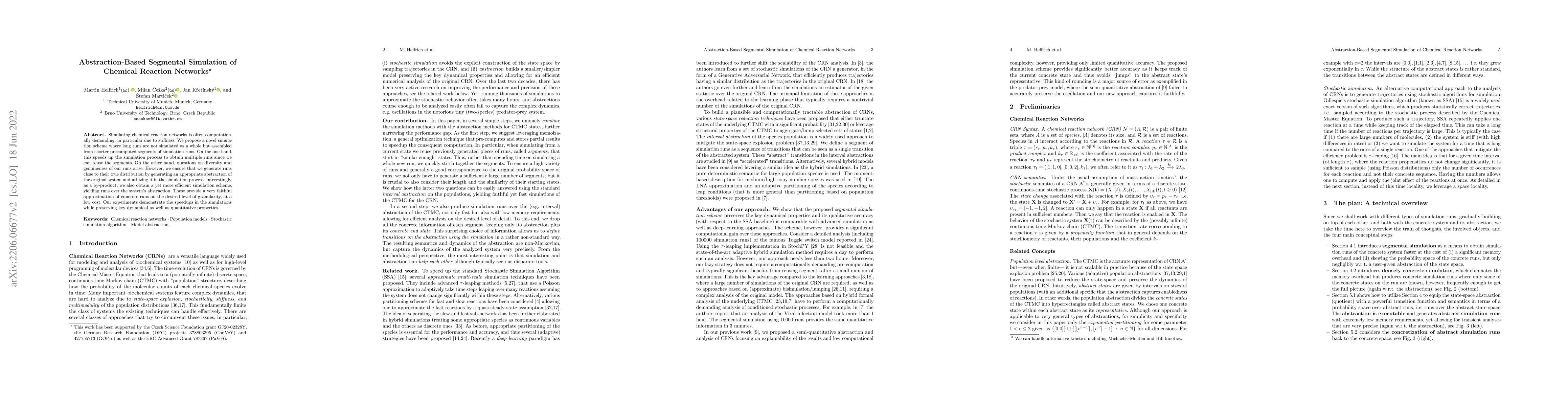 Thumbnail for Abstraction-Based Segmental Simulation of Chemical Reaction Networks