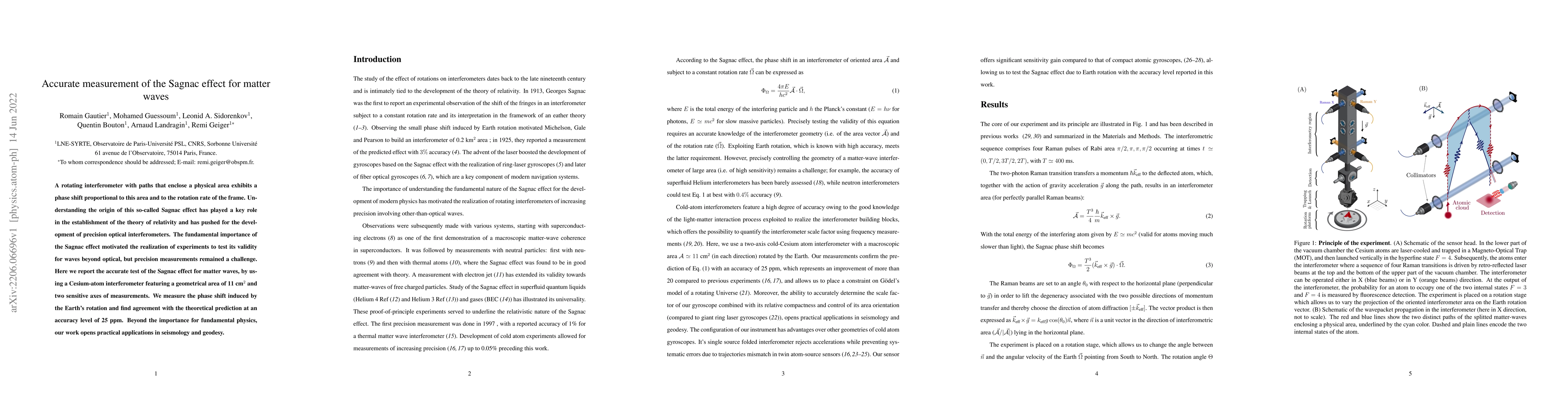 Thumbnail for Accurate measurement of the Sagnac effect for matter waves
