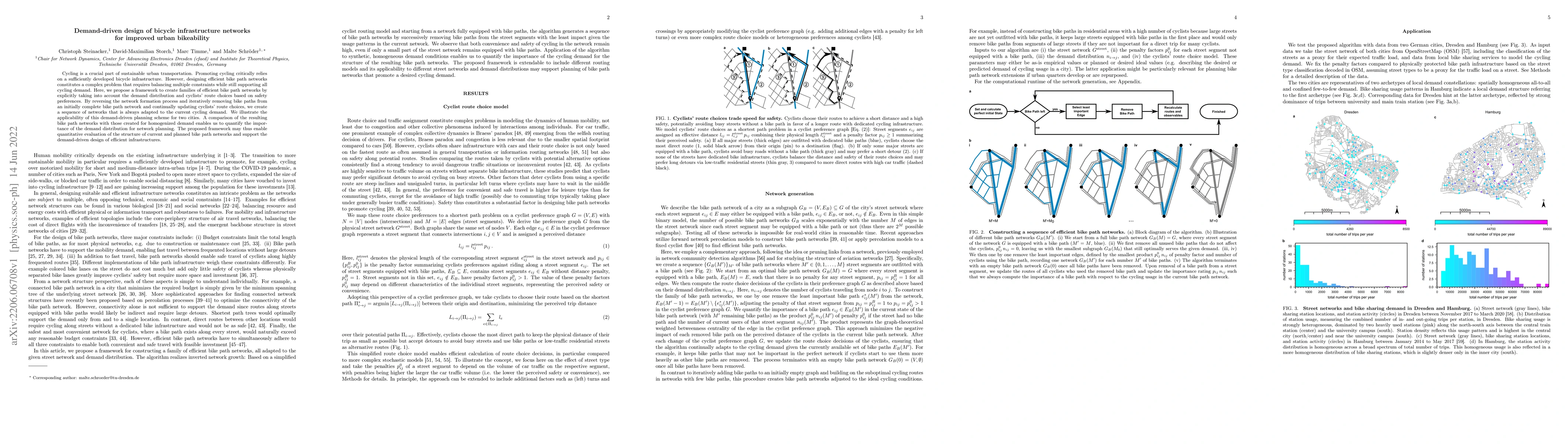 Thumbnail for Demand-driven design of bicycle infrastructure networks for improved
  urban bikeability