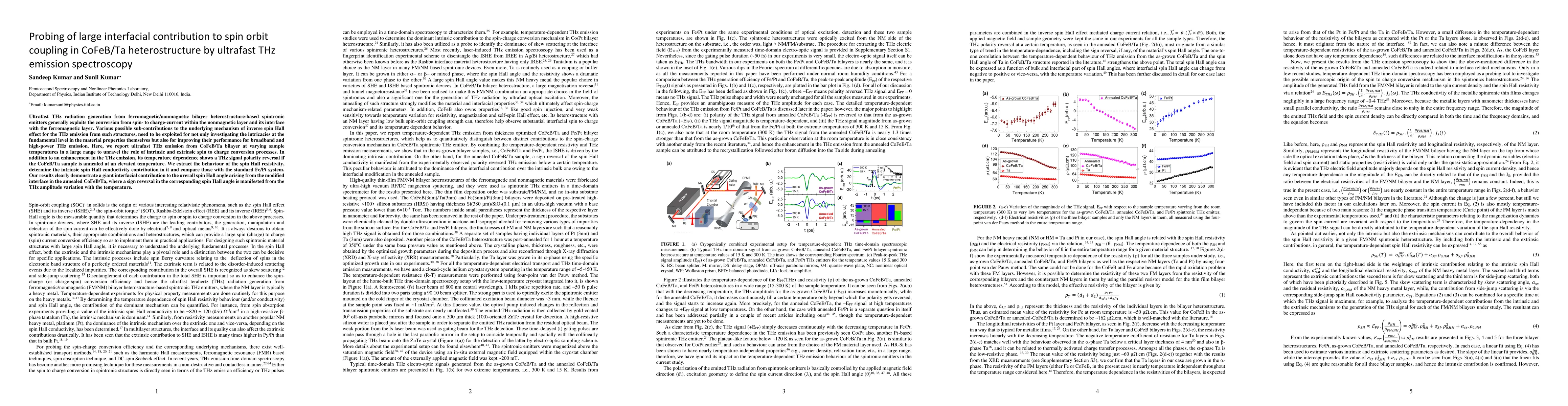 Thumbnail for Probing of large interfacial contribution to spin orbit coupling in
  CoFeB/Ta heterostructure by ultrafast THz emission spectroscopy