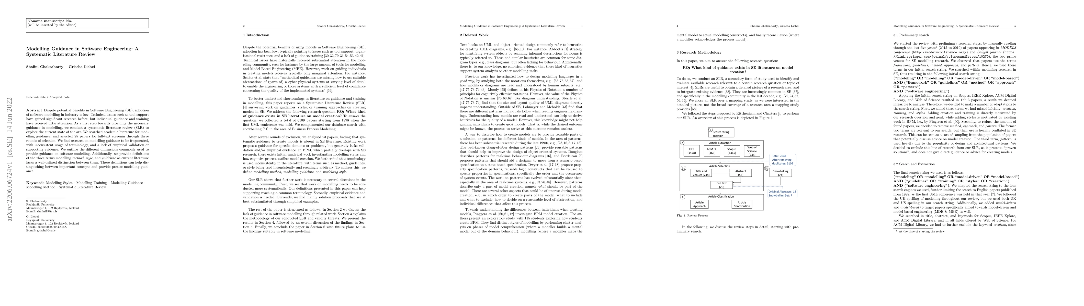 Thumbnail for Modelling Guidance in Software Engineering: A Systematic Literature
  Review