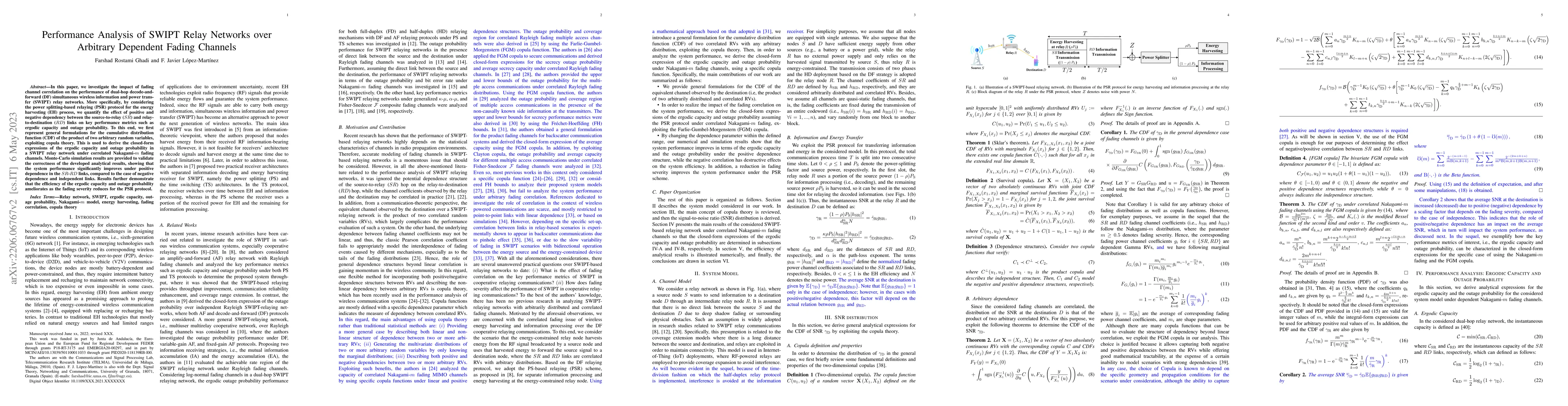Thumbnail for Performance Analysis of SWIPT Relay Networks over Arbitrary Dependent
  Fading Channels