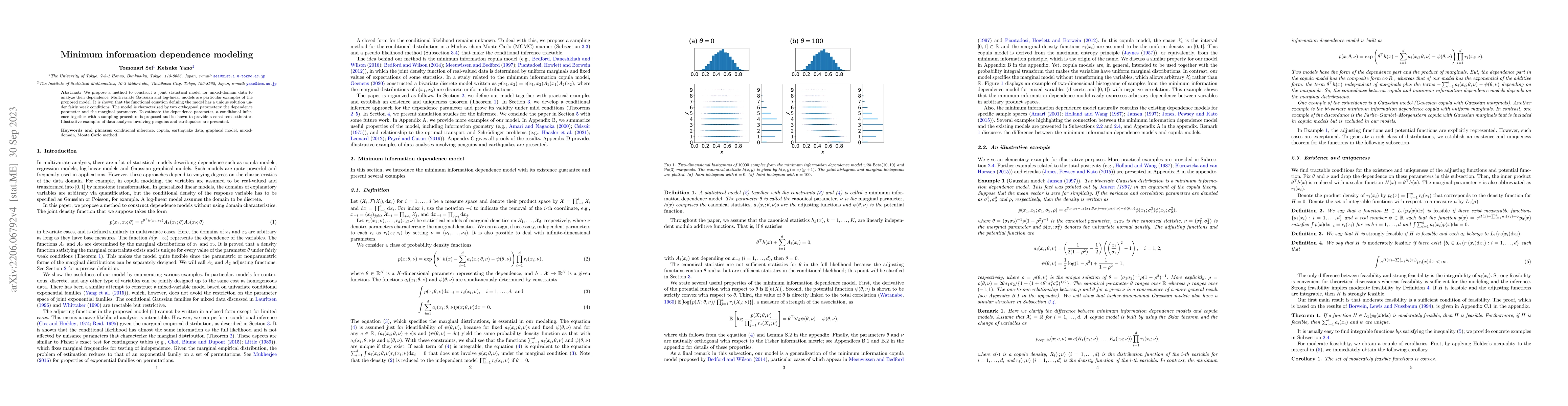 Thumbnail for Minimum information dependence modeling