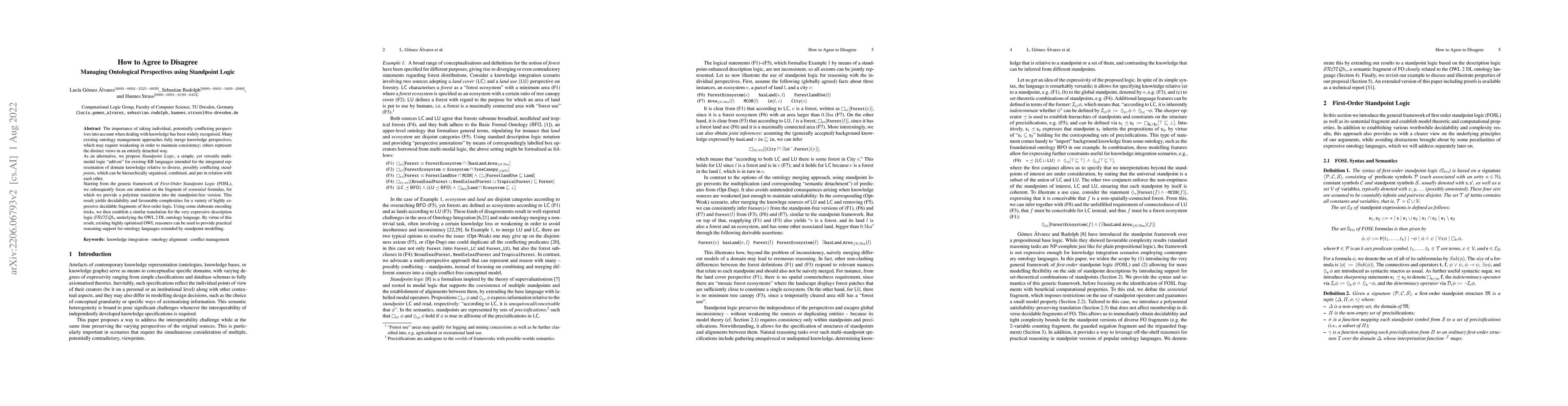 Thumbnail for How to Agree to Disagree: Managing Ontological Perspectives using
  Standpoint Logic