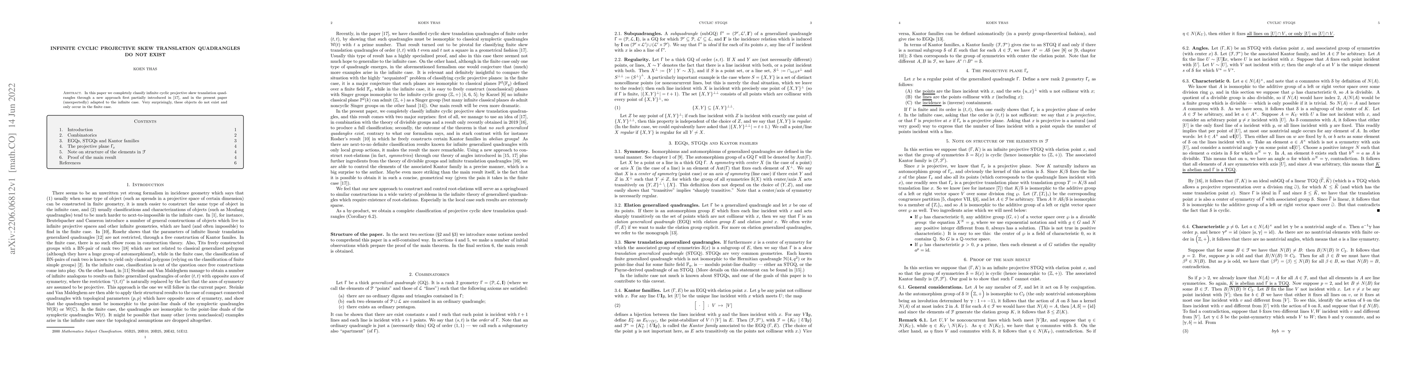 Thumbnail for Infinite cyclic projective skew translation quadrangles do not exist