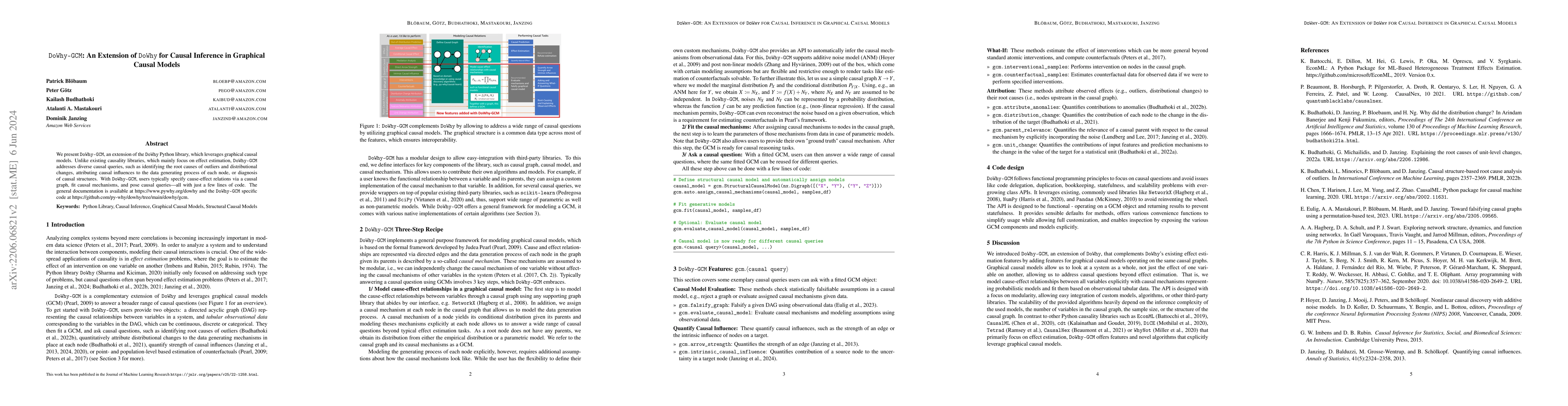 Thumbnail for DoWhy-GCM: An extension of DoWhy for causal inference in graphical
  causal models