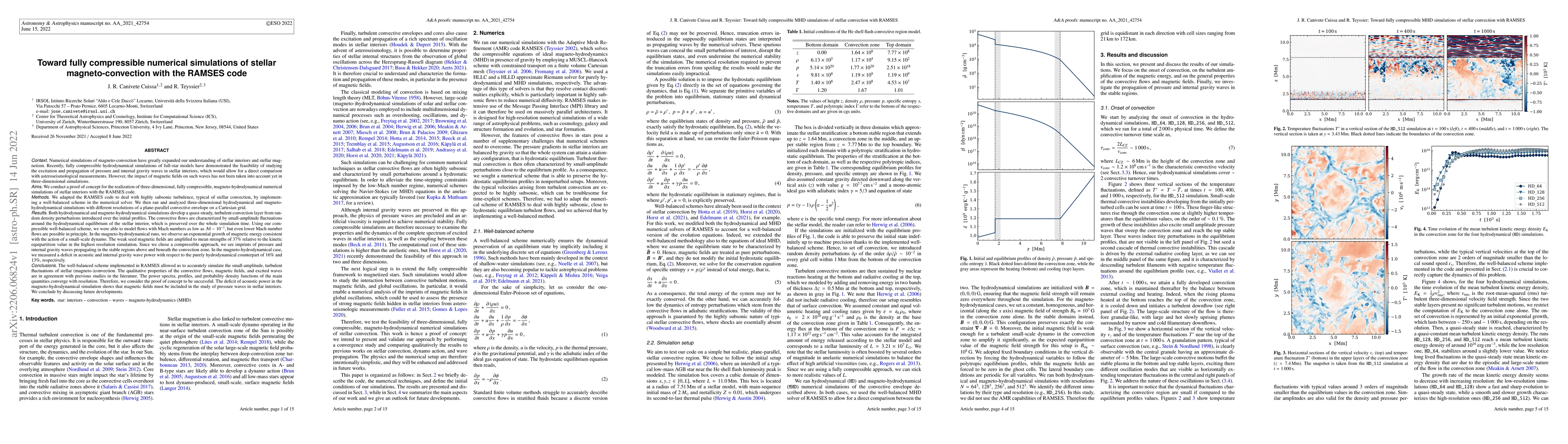 Thumbnail for Toward fully compressible numerical simulations of stellar
  magneto-convection with the RAMSES code