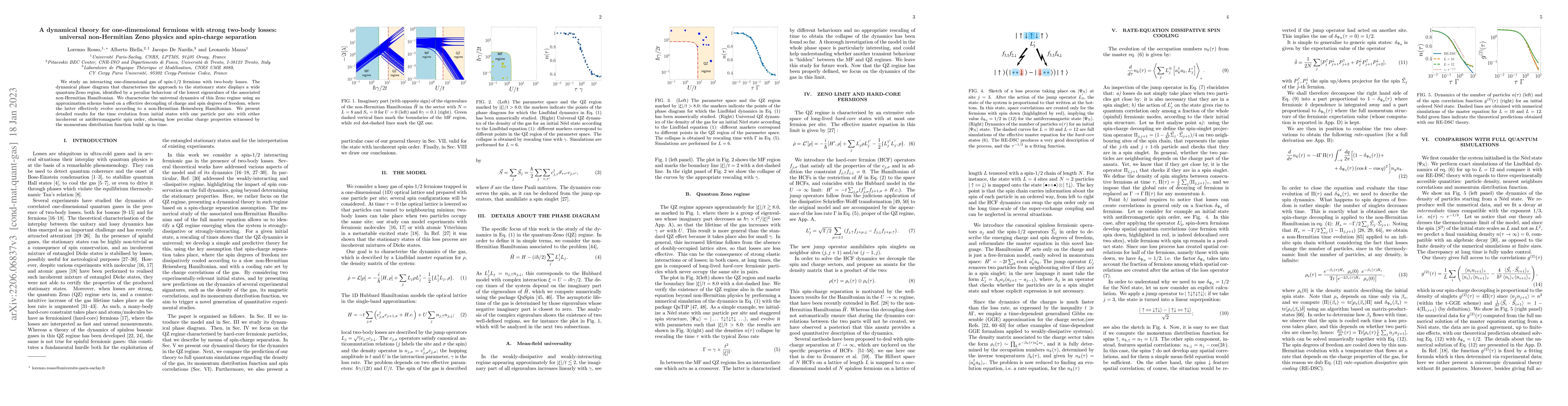 Thumbnail for A dynamical theory for one-dimensional fermions with strong two-body
  losses: universal non-Hermitian Zeno physics and spin-charge separation
