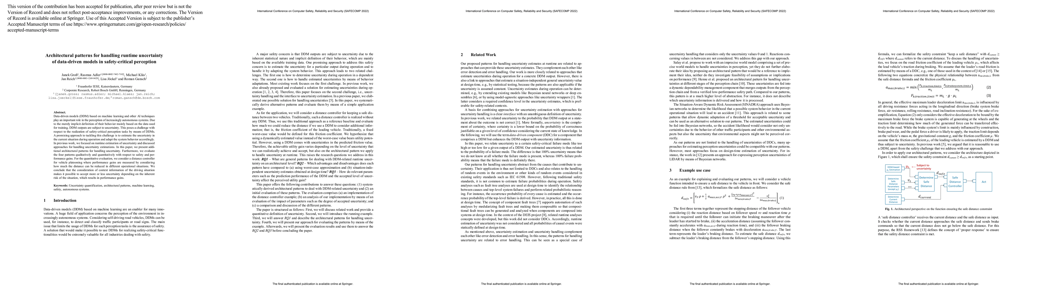 Thumbnail for Architectural patterns for handling runtime uncertainty of data-driven
  models in safety-critical perception
