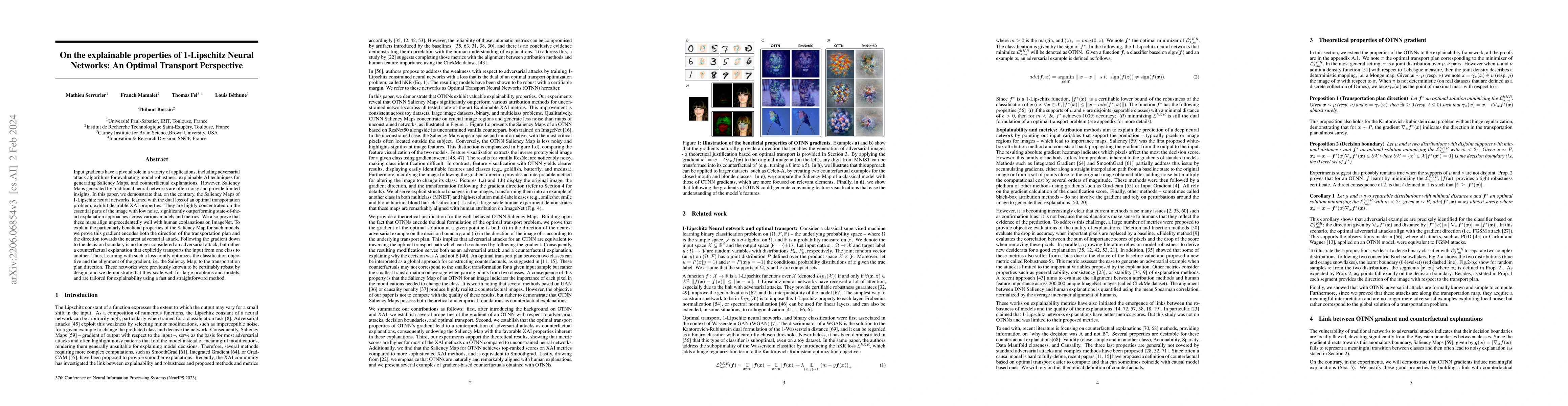 Thumbnail for On the explainable properties of 1-Lipschitz Neural Networks: An Optimal
  Transport Perspective