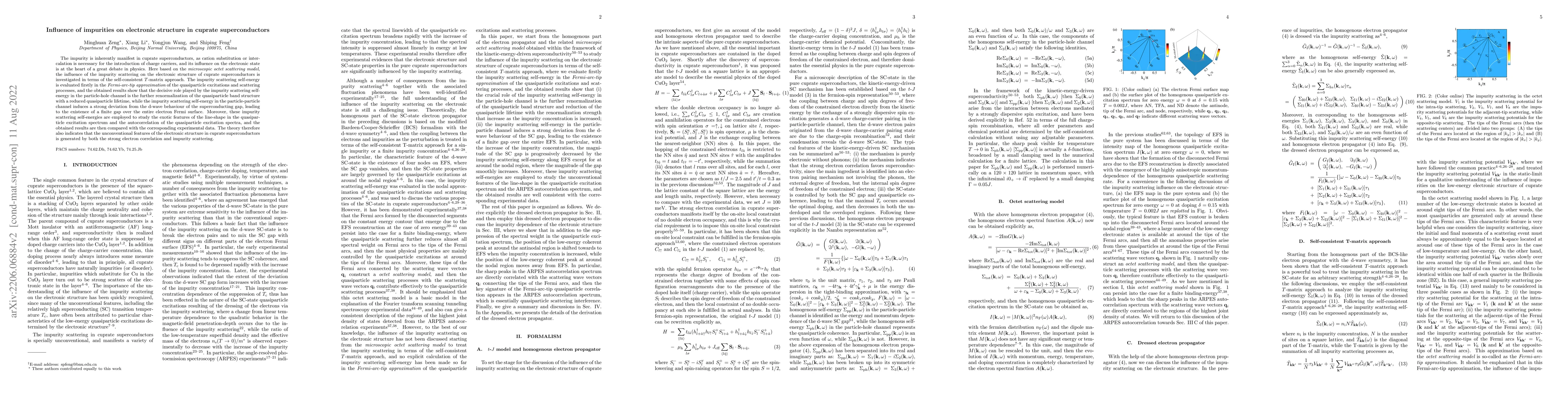 Thumbnail for Influence of impurities on electronic structure in cuprate
  superconductors