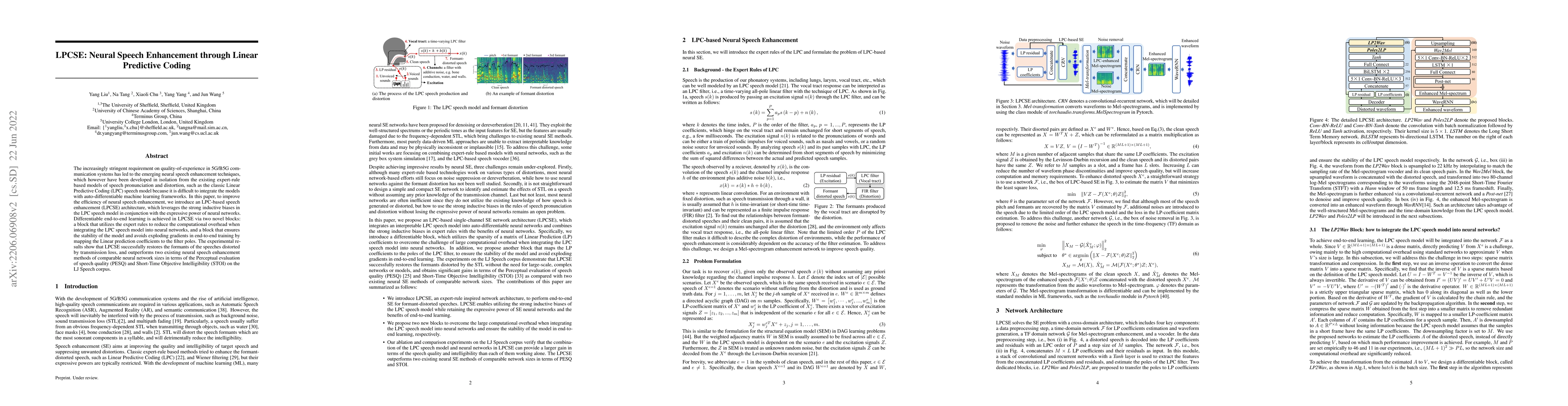 Thumbnail for LPCSE: Neural Speech Enhancement through Linear Predictive Coding