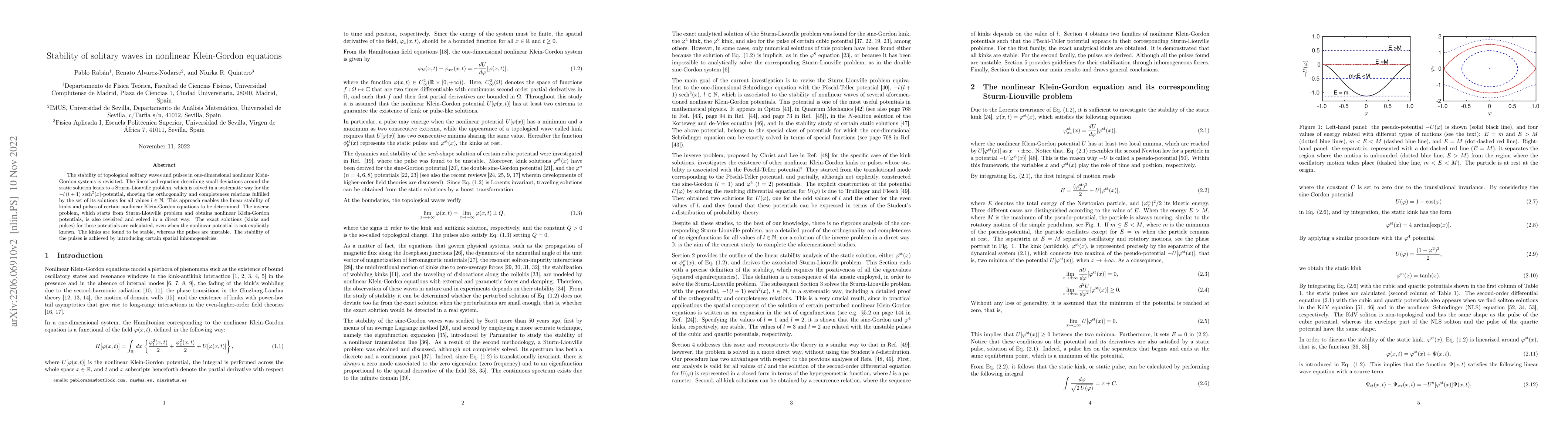 Thumbnail for Stability of solitary waves in nonlinear Klein-Gordon equations