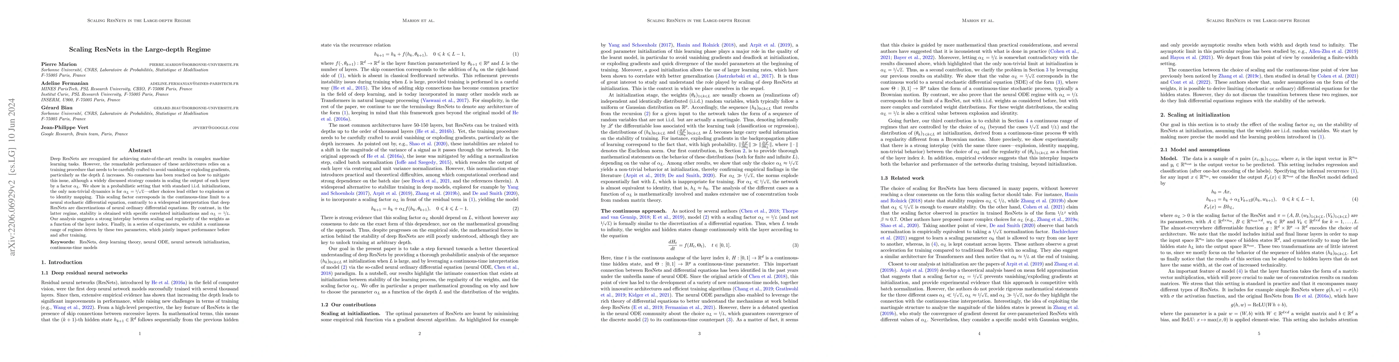 Thumbnail for Scaling ResNets in the Large-depth Regime