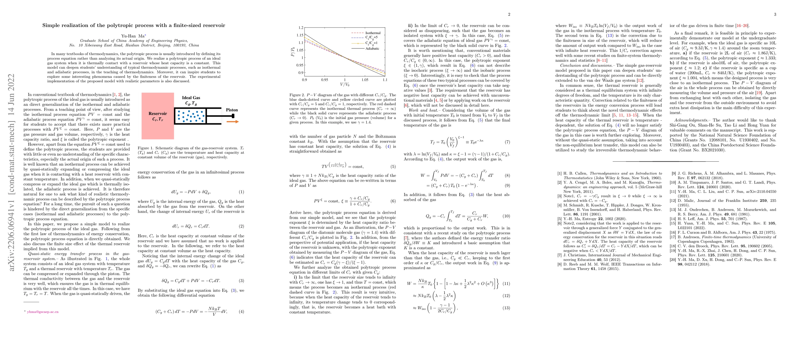 Thumbnail for Simple realization of the polytropic process with a finite-sized
  reservoir