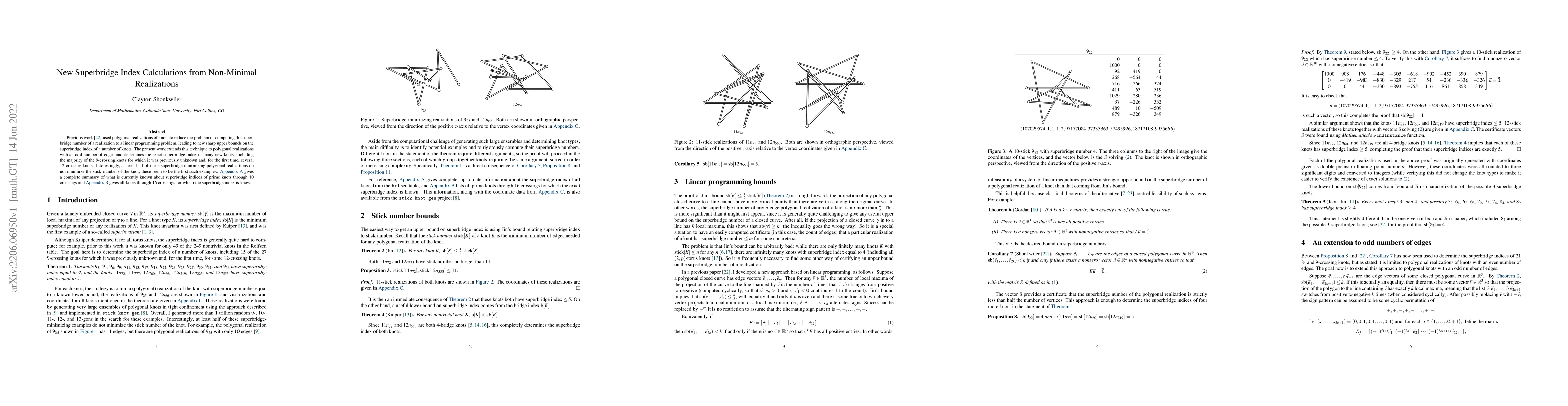 Thumbnail for New Superbridge Index Calculations from Non-Minimal Realizations