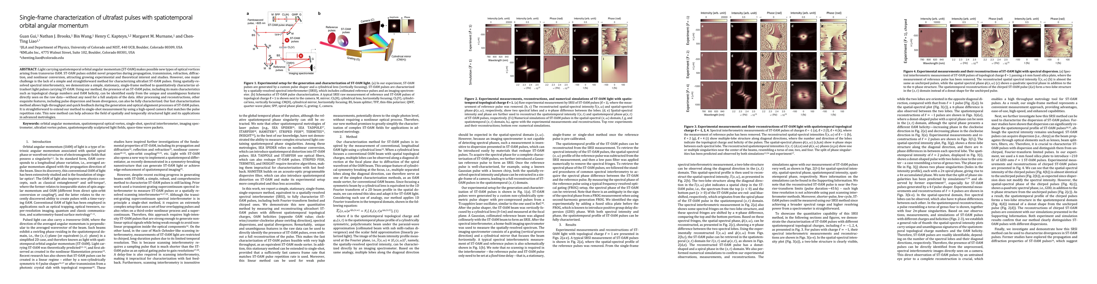 Thumbnail for Single-frame characterization of ultrafast pulses with spatiotemporal
  orbital angular momentum