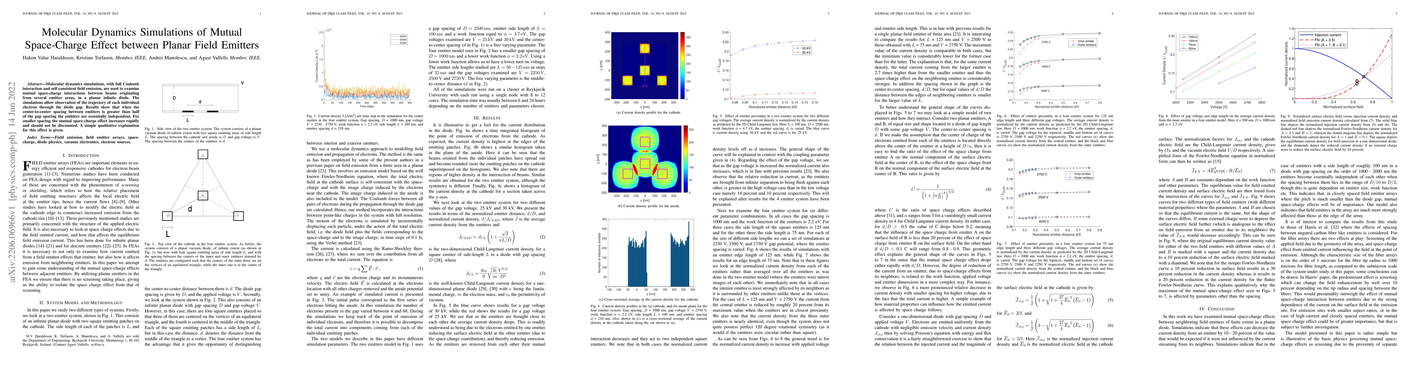 Thumbnail for Molecular Dynamics Simulations of Mutual Space-Charge Effect between
  Planar Field Emitters