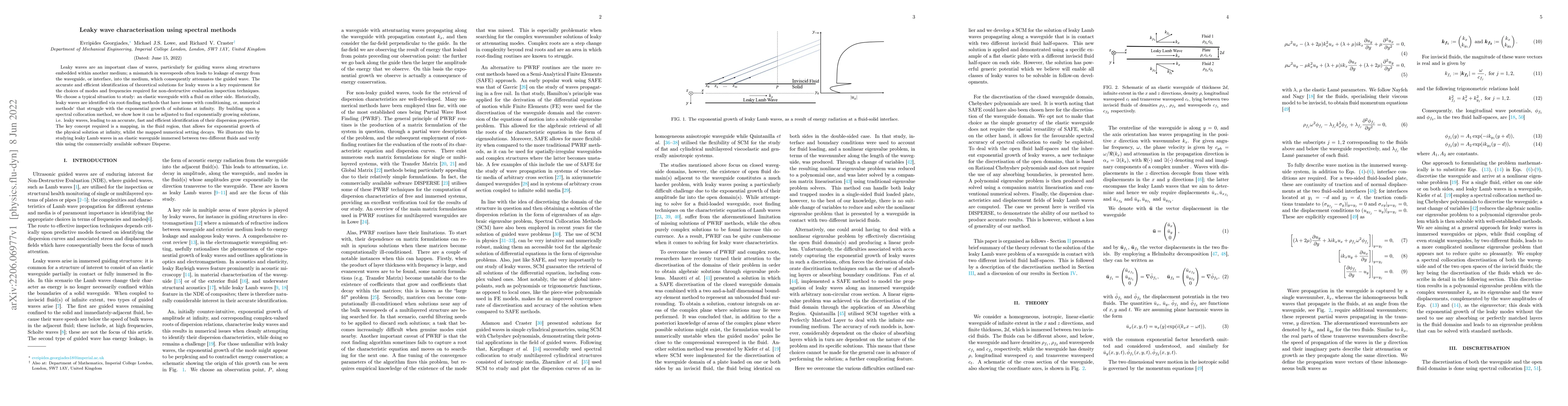 Thumbnail for Leaky wave characterisation using spectral methods