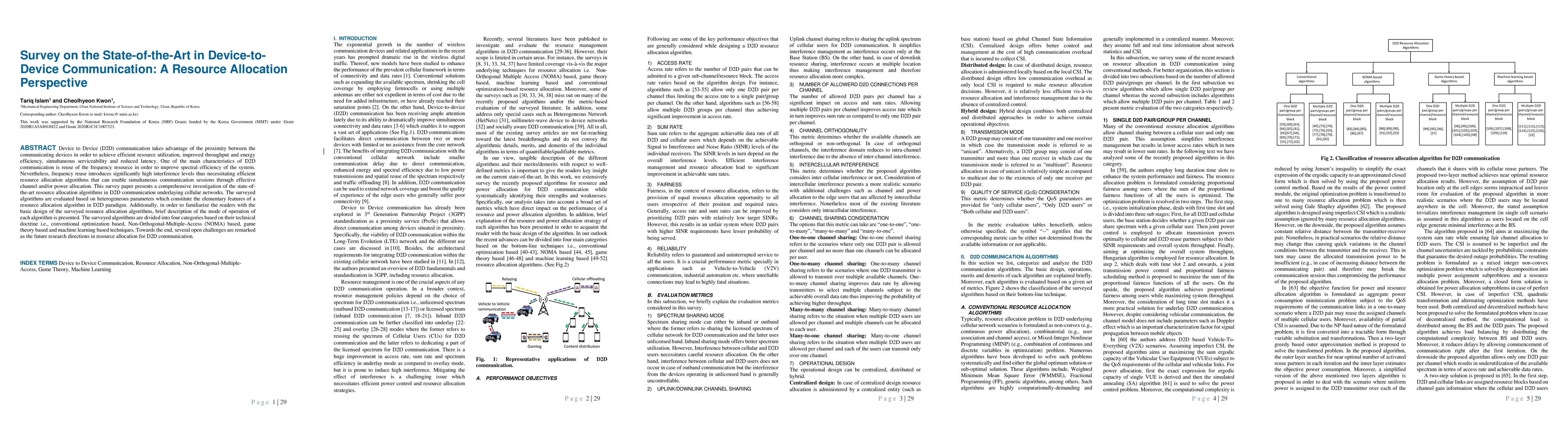 Thumbnail for Survey on the State-of-the-Art in Device-to-Device Communication: A
  Resource Allocation Perspective