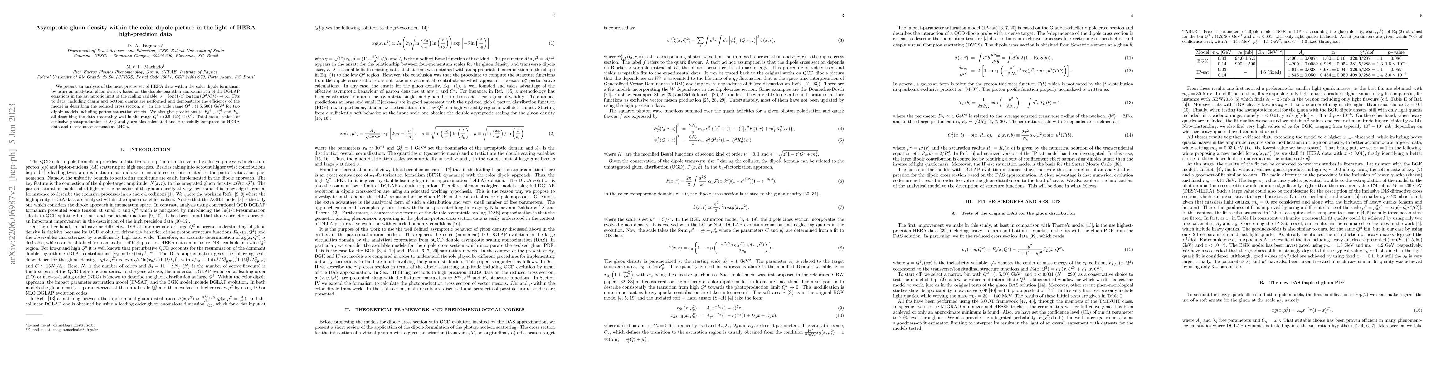 Thumbnail for Asymptotic gluon density within the color dipole picture in the light of
  HERA high-precision data