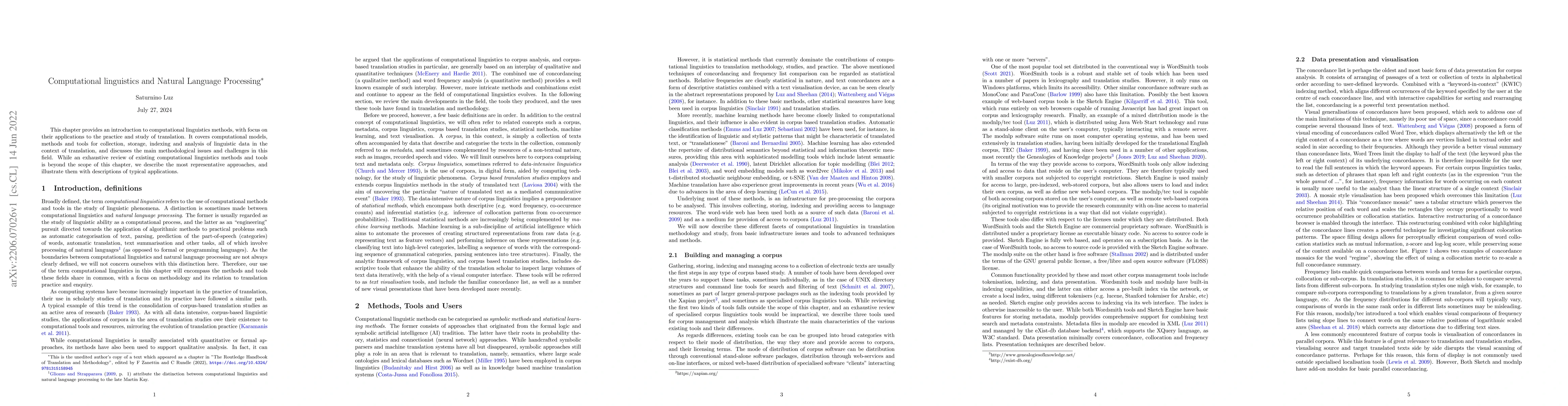 Thumbnail for Computational linguistics and Natural Language Processing