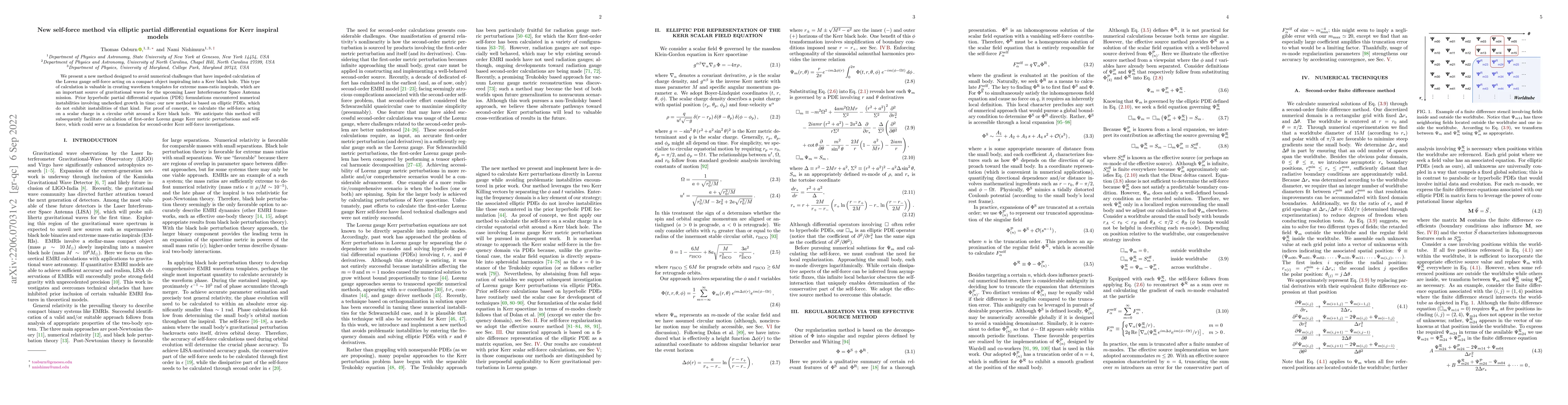 Thumbnail for New self-force method via elliptic partial differential equations for
  Kerr inspiral models